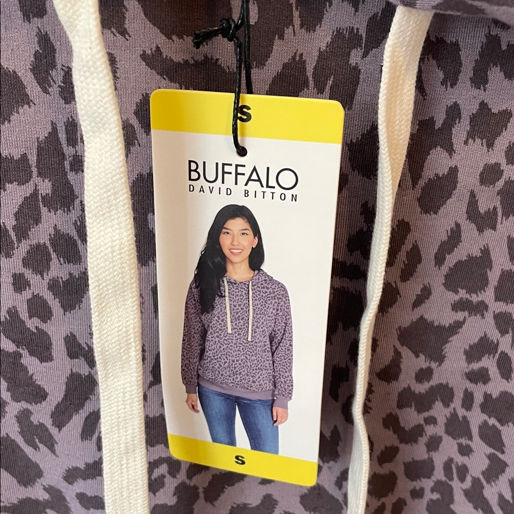Buffalo David Bitton Women's Super Soft Hoody Pullover alpha, S Color Leopard - Picture 4 of 8
